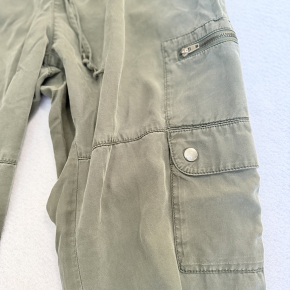 Shein Cargo green cropped pull over casual pants small - Picture 2 of 7